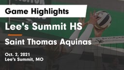 Lee's Summit HS vs Saint Thomas Aquinas  Game Highlights - Oct. 2, 2021