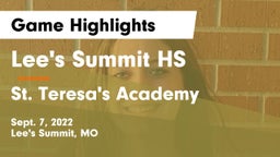 Lee's Summit HS vs St. Teresa's Academy  Game Highlights - Sept. 7, 2022