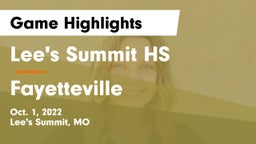 Lee's Summit HS vs Fayetteville  Game Highlights - Oct. 1, 2022