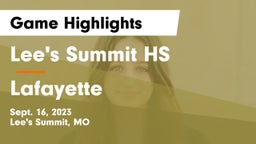 Lee's Summit HS vs Lafayette  Game Highlights - Sept. 16, 2023