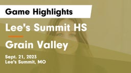 Lee's Summit HS vs Grain Valley  Game Highlights - Sept. 21, 2023