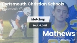 Matchup: Portsmouth Christian vs. Mathews  2019