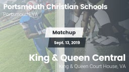 Matchup: Portsmouth Christian vs. King & Queen Central  2019