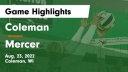 Coleman  vs Mercer  Game Highlights - Aug. 23, 2022