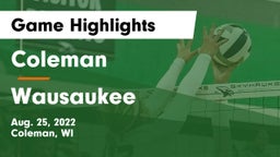 Coleman  vs Wausaukee  Game Highlights - Aug. 25, 2022