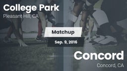 Matchup: College Park High vs. Concord  2016