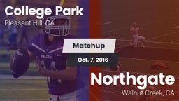 Matchup: College Park High vs. Northgate  2016