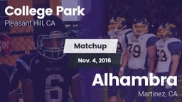 Matchup: College Park High vs. Alhambra  2016