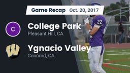Recap: College Park  vs. Ygnacio Valley  2017