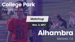 Matchup: College Park High vs. Alhambra  2017