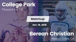 Matchup: College Park High vs. Berean Christian  2018
