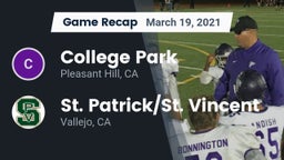 Recap: College Park  vs. St. Patrick/St. Vincent  2021