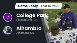 Recap: College Park  vs. Alhambra  2021
