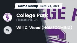 Recap: College Park  vs. Will C. Wood (HOMECOMING) 2021