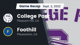 Recap: College Park  vs. Foothill  2022