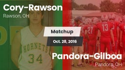 Matchup: Cory-Rawson High vs. Pandora-Gilboa  2016