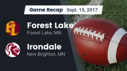 Recap: Forest Lake  vs. Irondale  2017