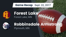 Recap: Forest Lake  vs. Robbinsdale Armstrong  2017