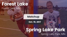 Matchup: Forest Lake High vs. Spring Lake Park  2017