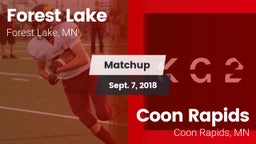 Matchup: Forest Lake High vs. Coon Rapids  2018