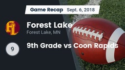 Recap: Forest Lake  vs. 9th Grade vs Coon Rapids 2018