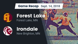 Recap: Forest Lake  vs. Irondale  2018