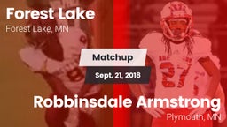 Matchup: Forest Lake High vs. Robbinsdale Armstrong  2018