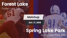 Matchup: Forest Lake High vs. Spring Lake Park  2018