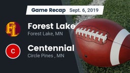 Recap: Forest Lake  vs. Centennial  2019