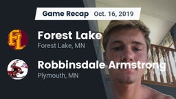 Recap: Forest Lake  vs. Robbinsdale Armstrong  2019