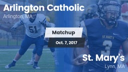 Matchup: Arlington Catholic vs. St. Mary's  2017