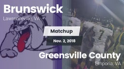 Matchup: Brunswick High vs. Greensville County  2018