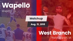 Matchup: Wapello vs. West Branch  2018