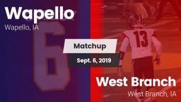 Matchup: Wapello vs. West Branch  2019