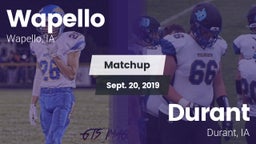 Matchup: Wapello vs. Durant  2019