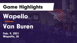 Wapello  vs Van Buren  Game Highlights - Feb. 9, 2021