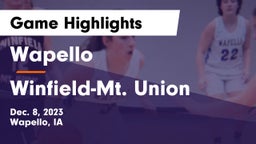 Wapello  vs Winfield-Mt. Union  Game Highlights - Dec. 8, 2023