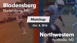 Matchup: Bladensburg High vs. Northwestern  2016