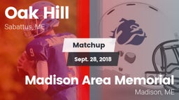 Matchup: Oak Hill vs. Madison Area Memorial  2018