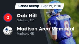 Recap: Oak Hill  vs. Madison Area Memorial  2018