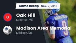 Recap: Oak Hill  vs. Madison Area Memorial  2018