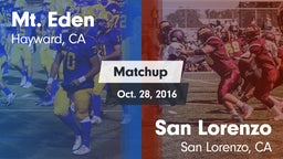 Matchup: Mt. Eden  vs. San Lorenzo  2016