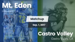 Matchup: Mt. Eden  vs. Castro Valley  2017