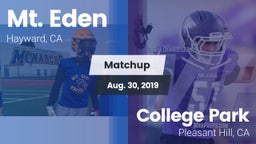Matchup: Mt. Eden  vs. College Park  2019