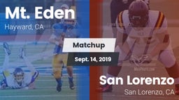 Matchup: Mt. Eden  vs. San Lorenzo  2019