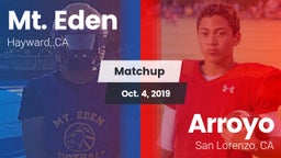 Matchup: Mt. Eden  vs. Arroyo  2019