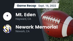 Recap: Mt. Eden  vs. Newark Memorial  2022