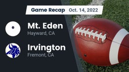 Recap: Mt. Eden  vs. Irvington  2022