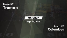Matchup: Truman vs. Columbus  2016