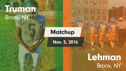 Matchup: Truman vs. Lehman  2016